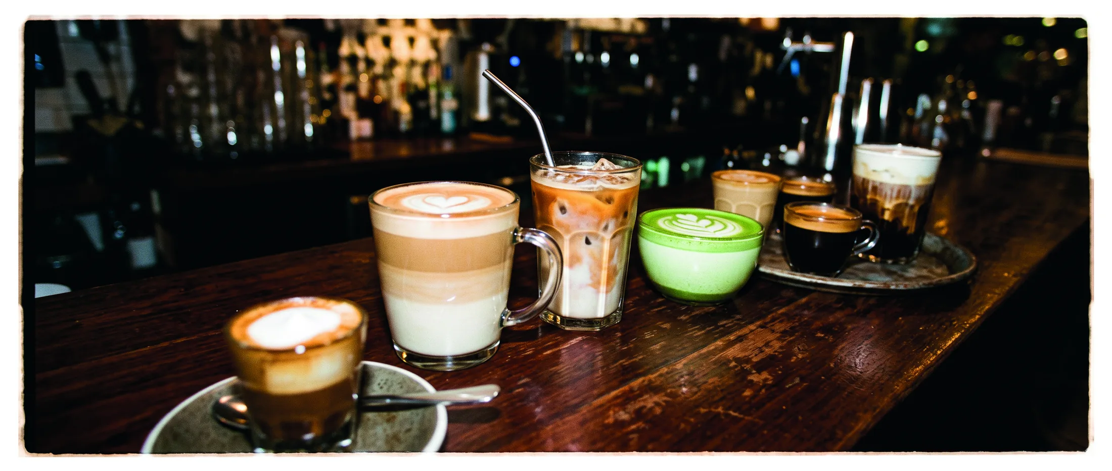 Coffee selection at the Cult Space bar